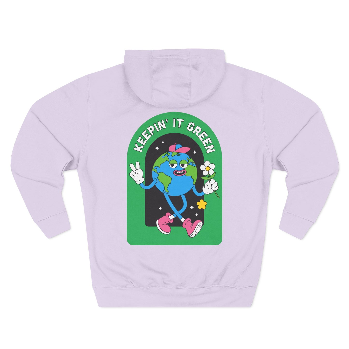 Eco-Friendly Fleece Hoodie, Keepin' It Green Sweatshirt, Casual Gift, Earth Day Clothing, Cozy Layering