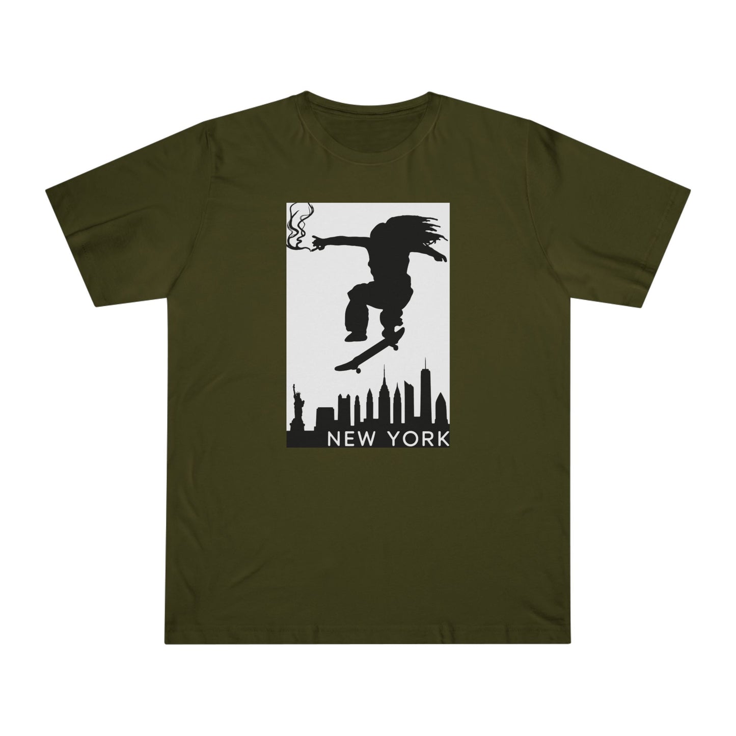 New York City Skater T-shirt, Urban Style Tee, Streetwear Shirt, Skateboarder Apparel, NYC Vibes Fashion