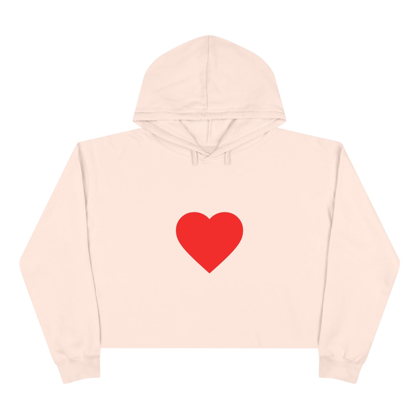 Trendy Crop Hoodie with Heart and Unique Message, Casual Hoodie, Gift for Her, Summer Fashion, Streetwear