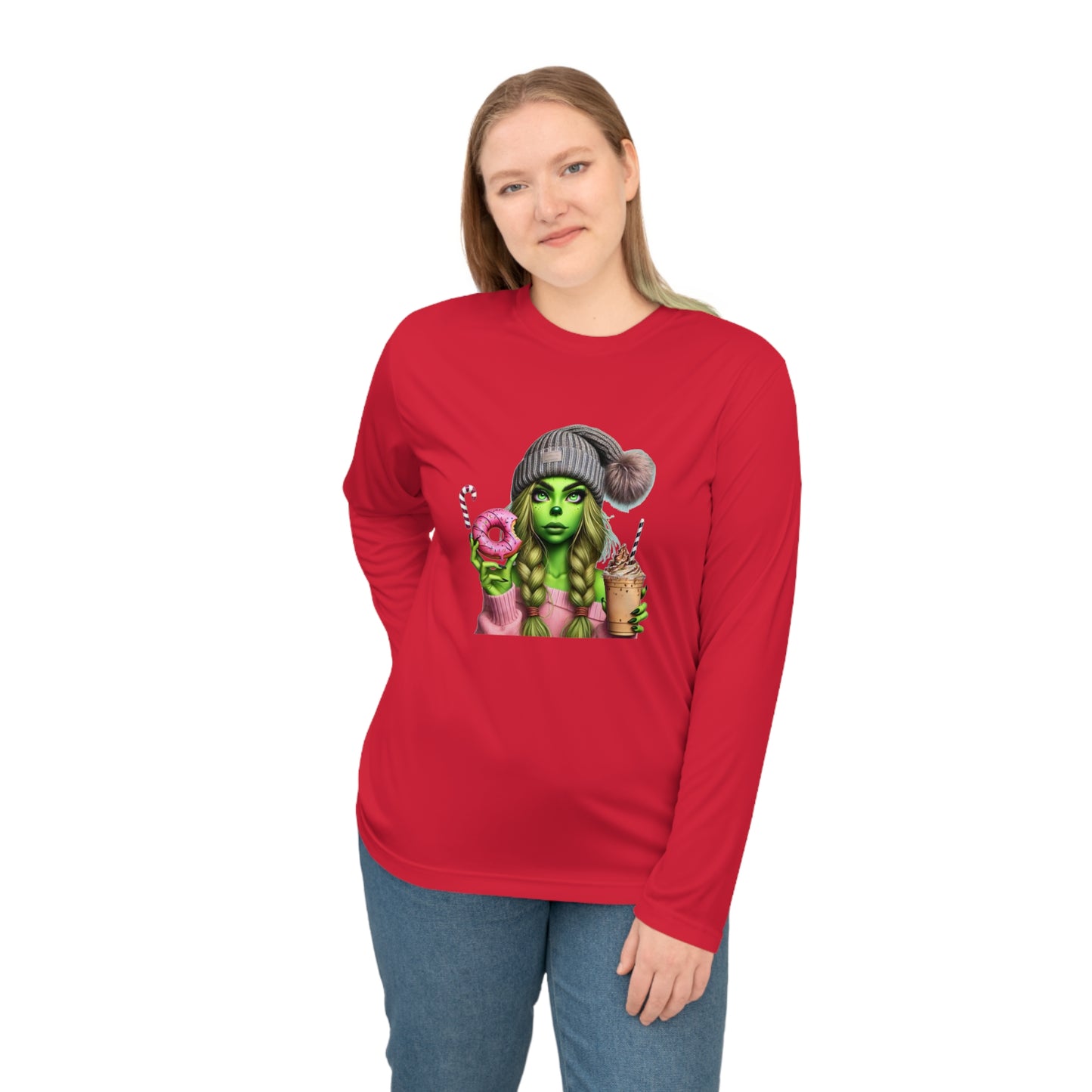 Unisex Performance Long Sleeve Shirt with Fun Green Illustration, Cute Gift for Friends, Ideal for Parties, Festivals, Everyday Wear, [...]