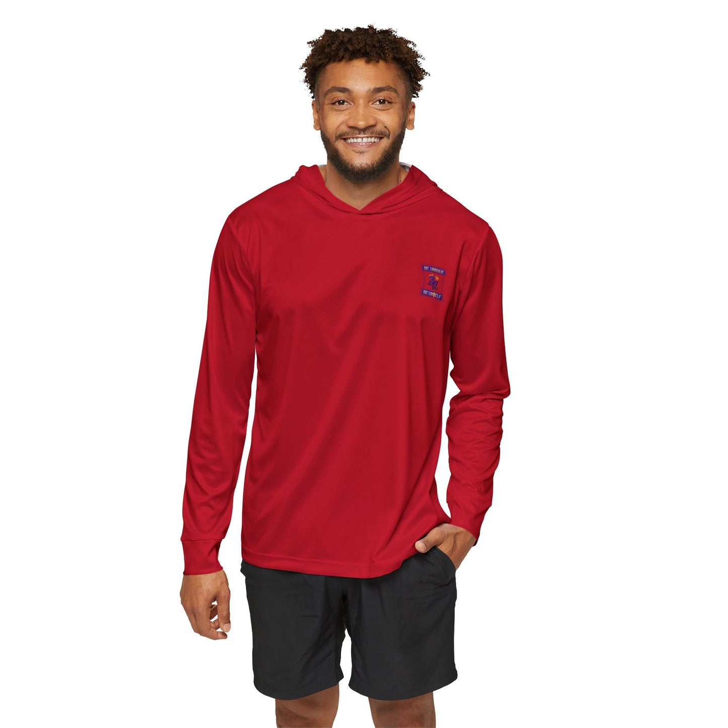 Men's Sports Warmup Hoodie with Bold Graphic Design, Perfect for Athletes, Gym Wear, Casual Outfits, Gift for Sports Enthusiasts, Red Hoodie