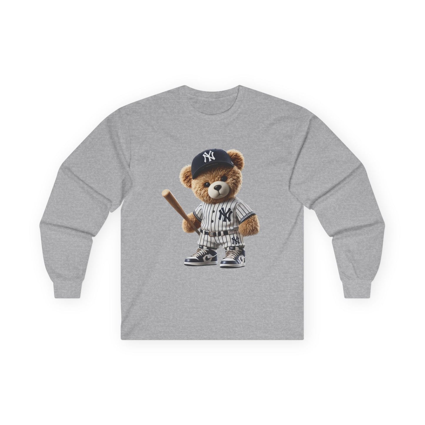 Baseball Bear Long Sleeve Tee - Cute Baseball Shirt, Perfect for Sports Fans, Gift for Kids and Adults, Spring and Summer Style, [...]