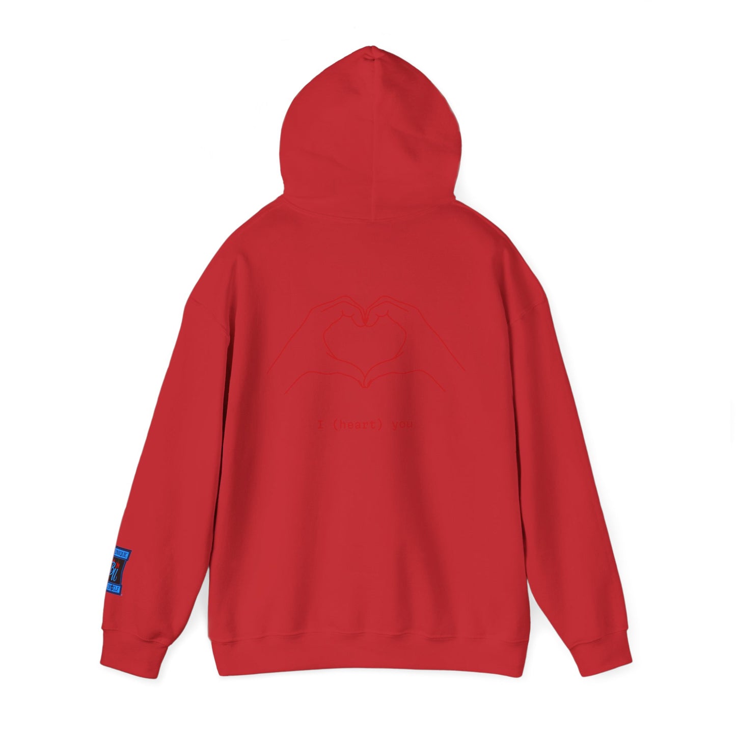 Heart Hands Hoodie — "I (heart) you" Minimal Valentine Sweatshirt