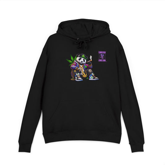 Panda 420 Streetwear Hoodie — Cannabis Leaf Graphic Pullover
