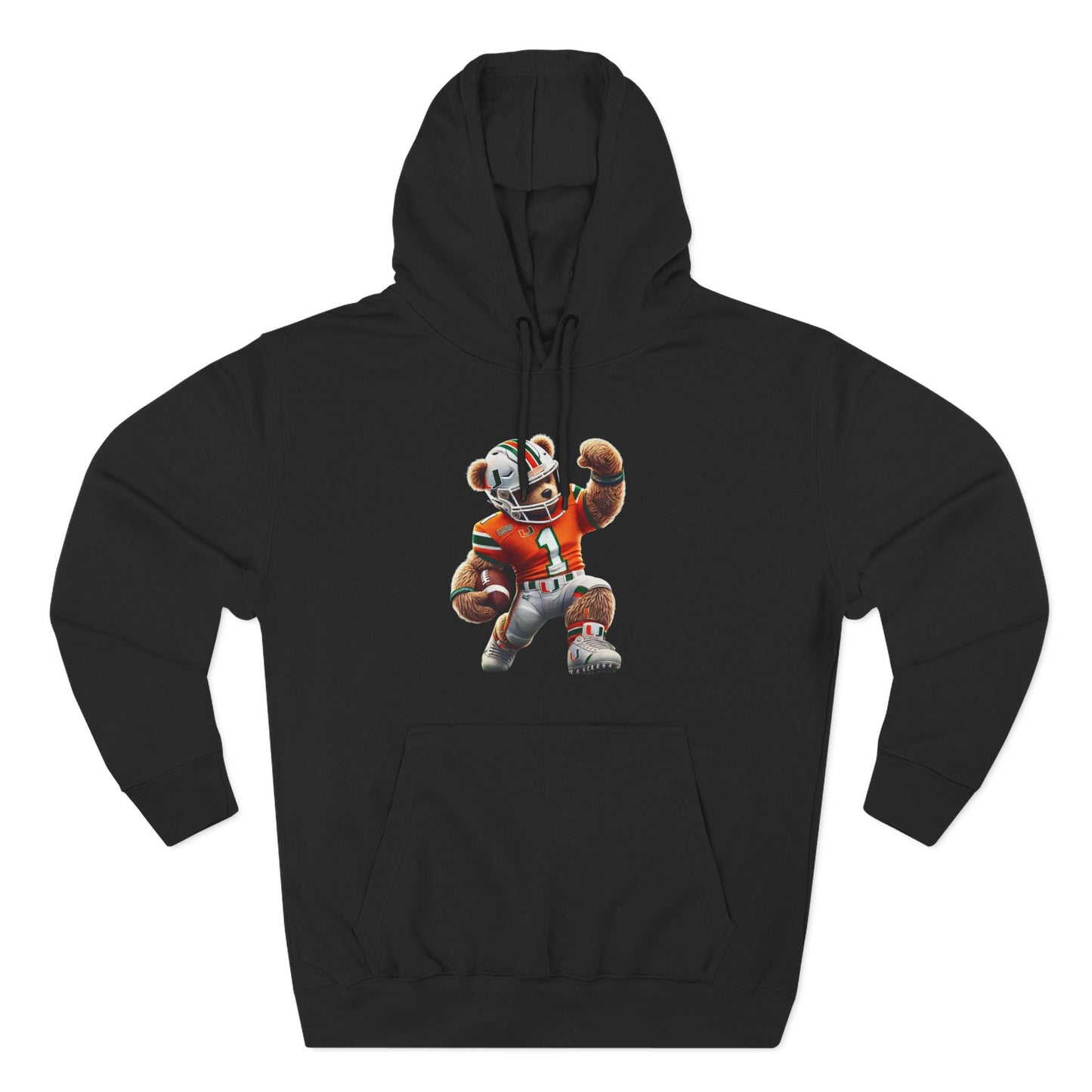 Sporty Three-Panel Fleece Hoodie, Unique Hooded Sweatshirt, Casual Fall Wear, Gift for Sports Fans, Comfortable Activewear