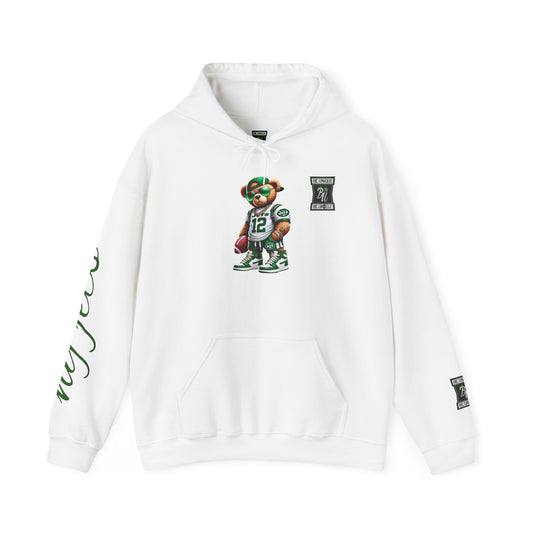 Bear Mascot Football Hoodie — Number 12 Team Spirit Pullover