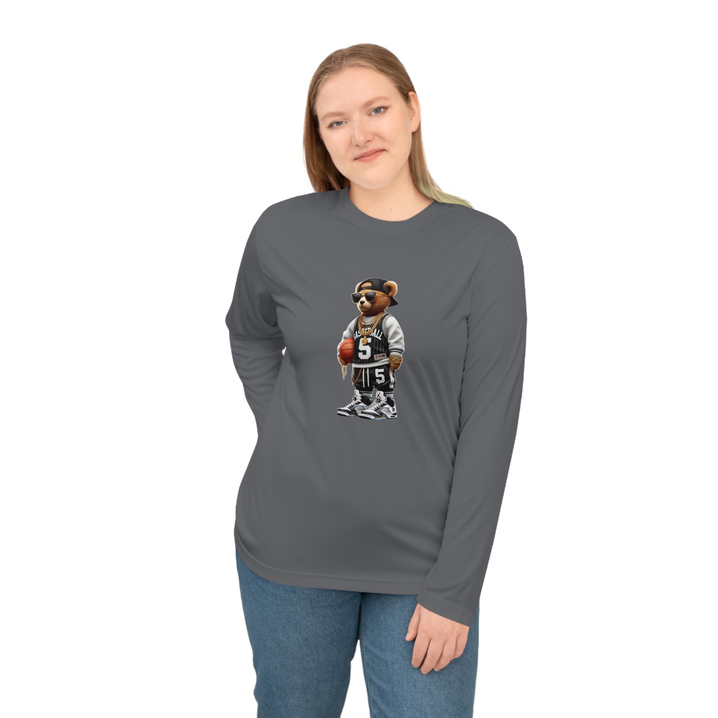 Cool Bear Graphic Long Sleeve Shirt | Casual Sportswear, Unisex Activewear, Streetwear Fashion, Gift for Sports Lovers