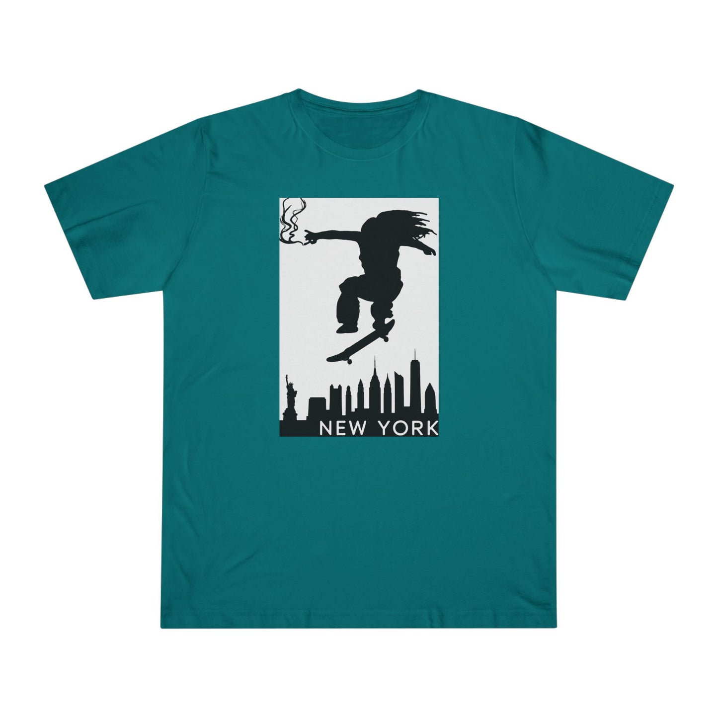 New York City Skater T-shirt, Urban Style Tee, Streetwear Shirt, Skateboarder Apparel, NYC Vibes Fashion