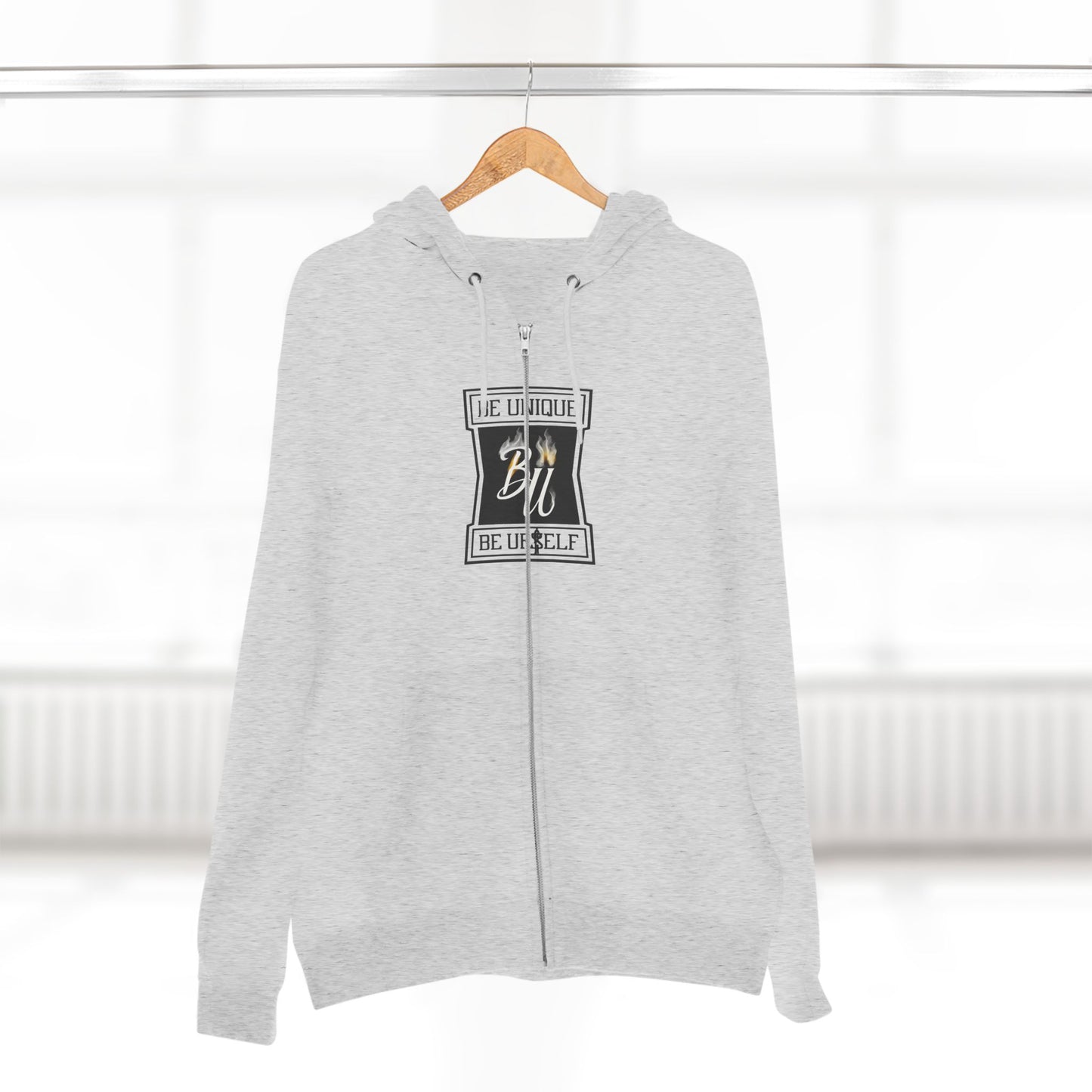 Inspirational Unisex Zip Hoodie - ‘Be Bold, Be Yourself’ - Trendy Graphic Hoodie, Cozy Casual Wear, Unique Gift for Her, Fashion Statement