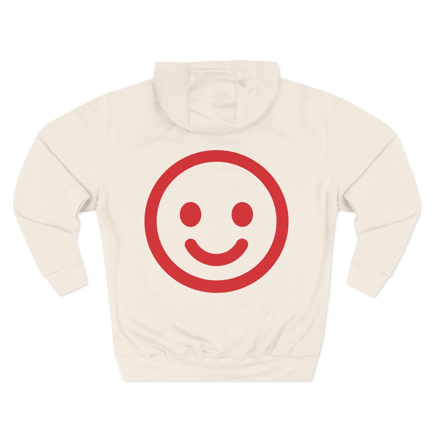 Smiley Face Fleece Hoodie, Cozy Casual Sweatshirt, Unisex Hoodie, Graphic Hoodie, Relaxed Winter Wear