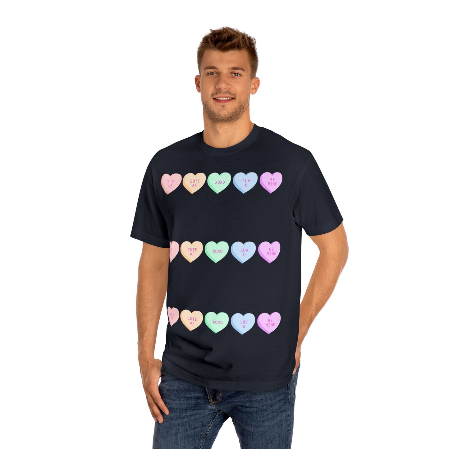 Unisex Classic Tee - Heart and Motivational Design, Casual Wear, Gift for Friends, Summer Outfit, Comfortable T-Shirt