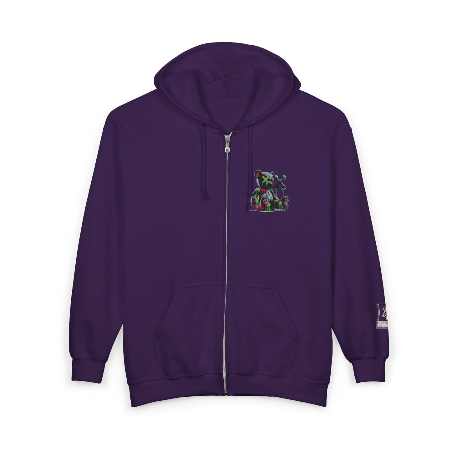 Cool Bear Graphic Unisex Zip Hoodie, Cozy Hoodie for Teens, Casual Wear, Street Style, Perfect Gift for Friends