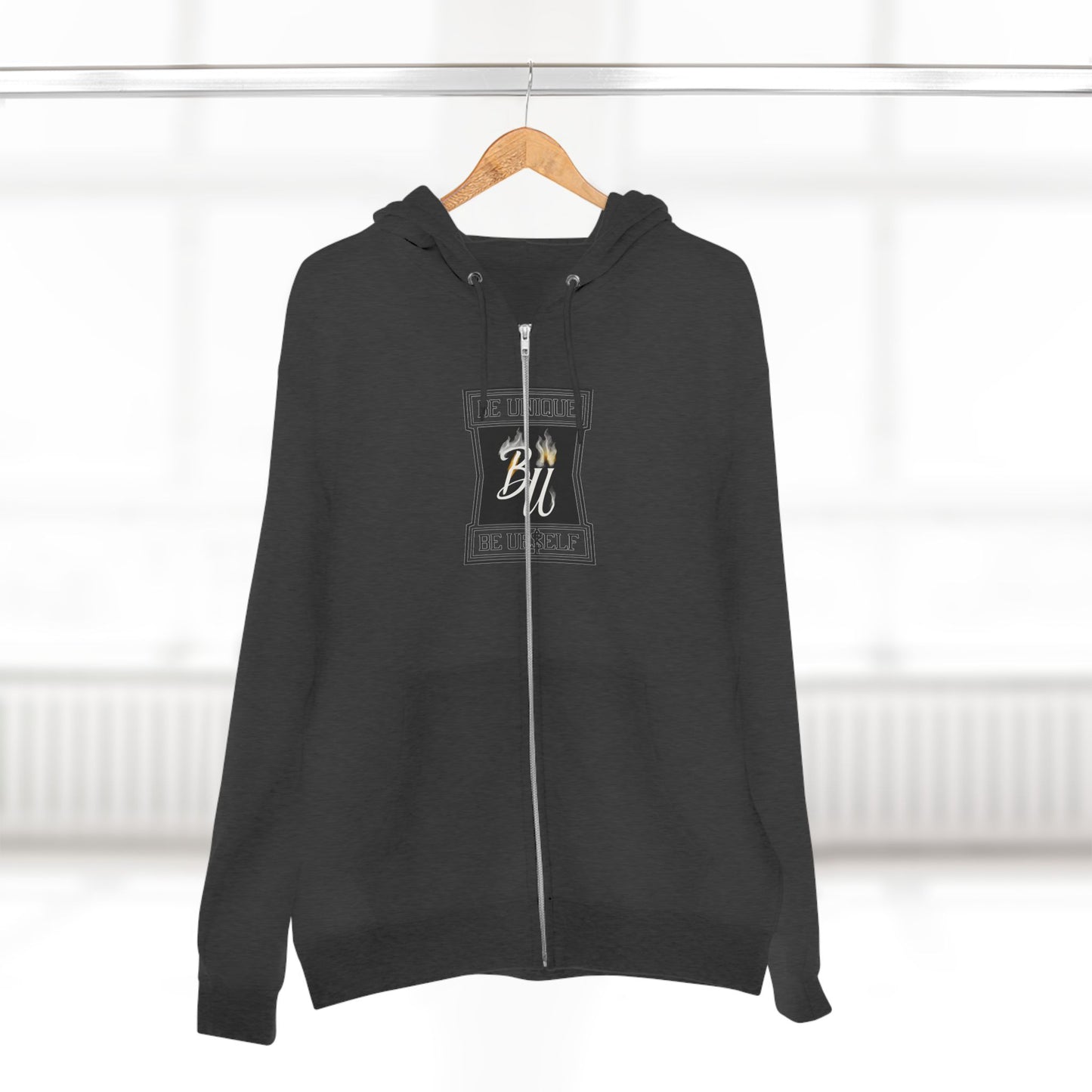 Inspirational Unisex Zip Hoodie - ‘Be Bold, Be Yourself’ - Trendy Graphic Hoodie, Cozy Casual Wear, Unique Gift for Her, Fashion Statement