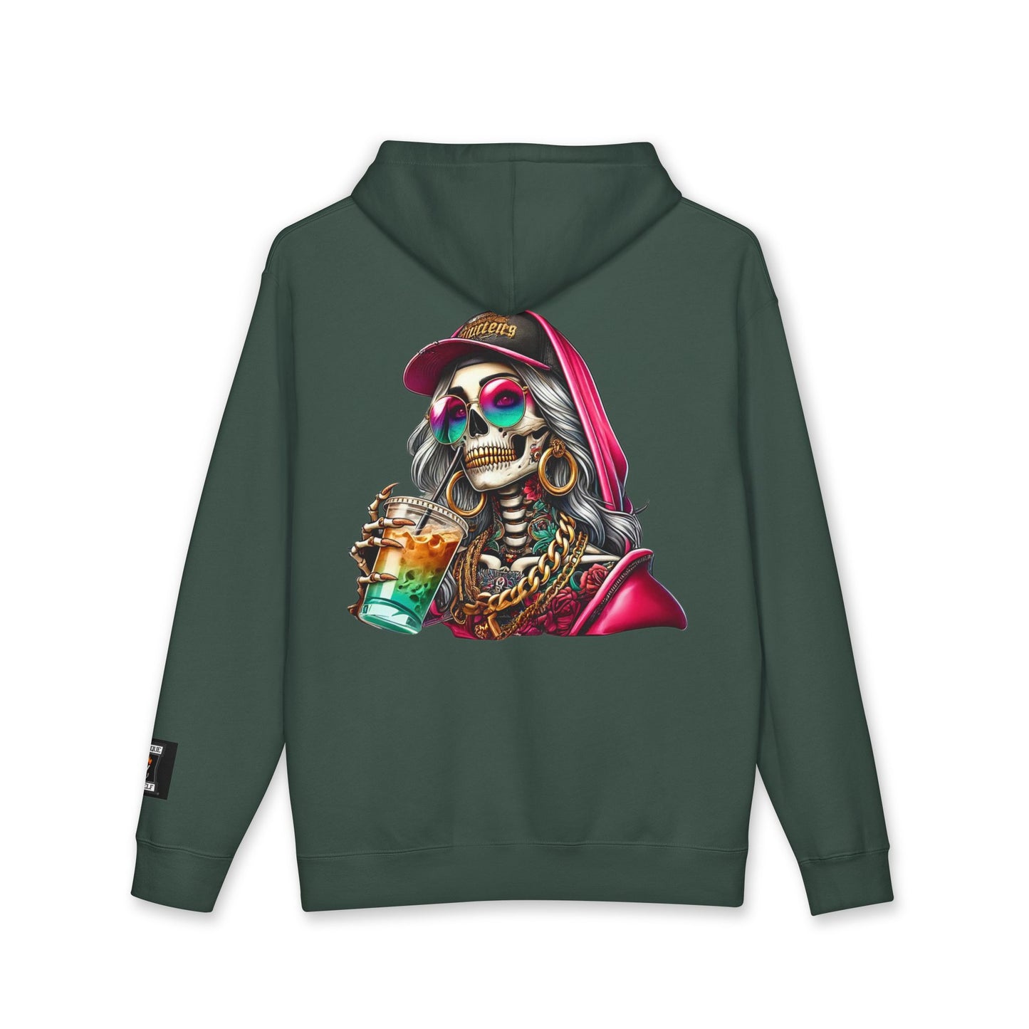 Chic Skull Hoodie - Unisex Heavyweight Sweatshirt, Graphic Hoodie, Trendy Apparel, Unique Gift, Halloween, Everyday Wear