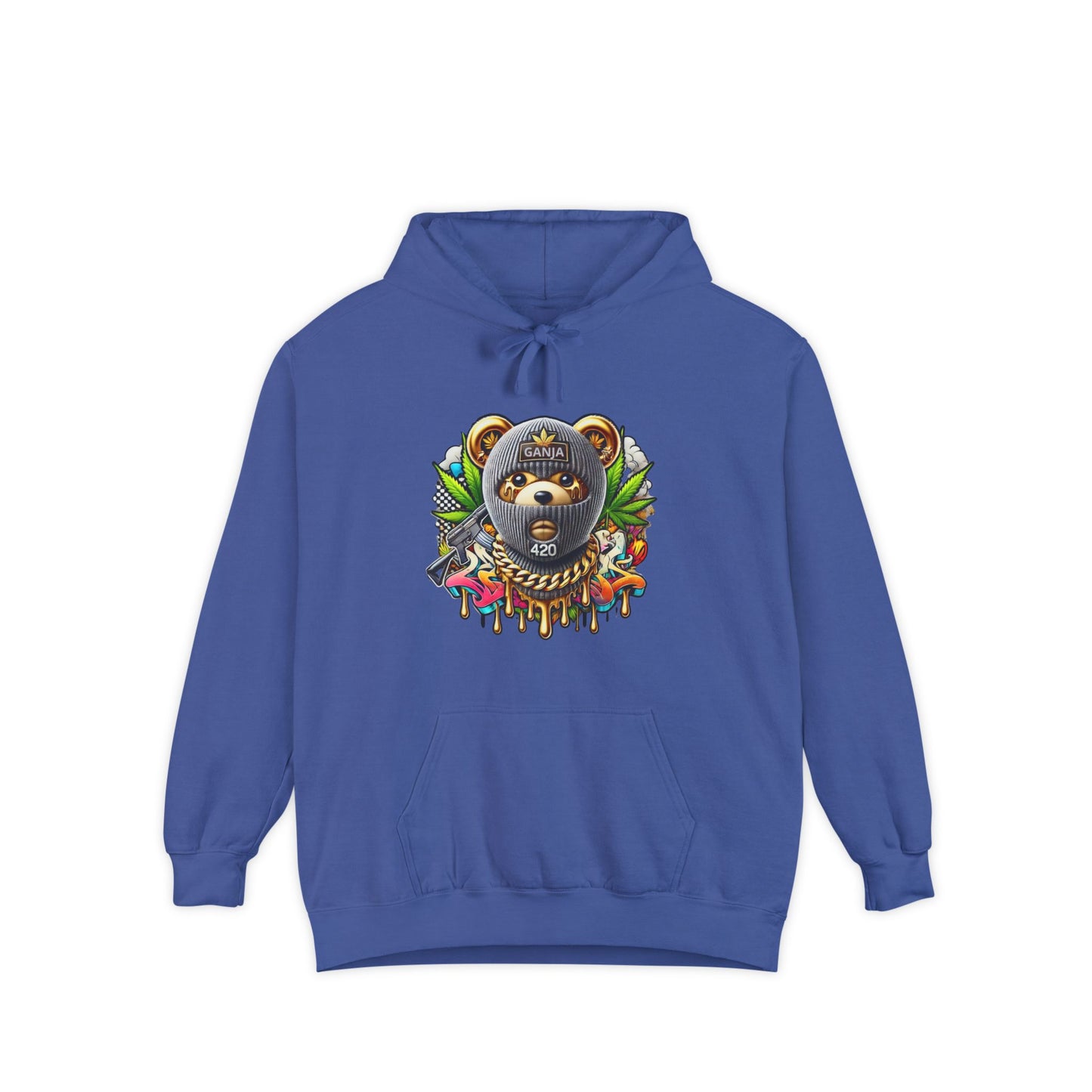 Artistic Bear Hoodie, Unisex Pullover, Unique Graphic Sweatshirt, Cozy Gift for Nature Lovers, Trendy Streetwear