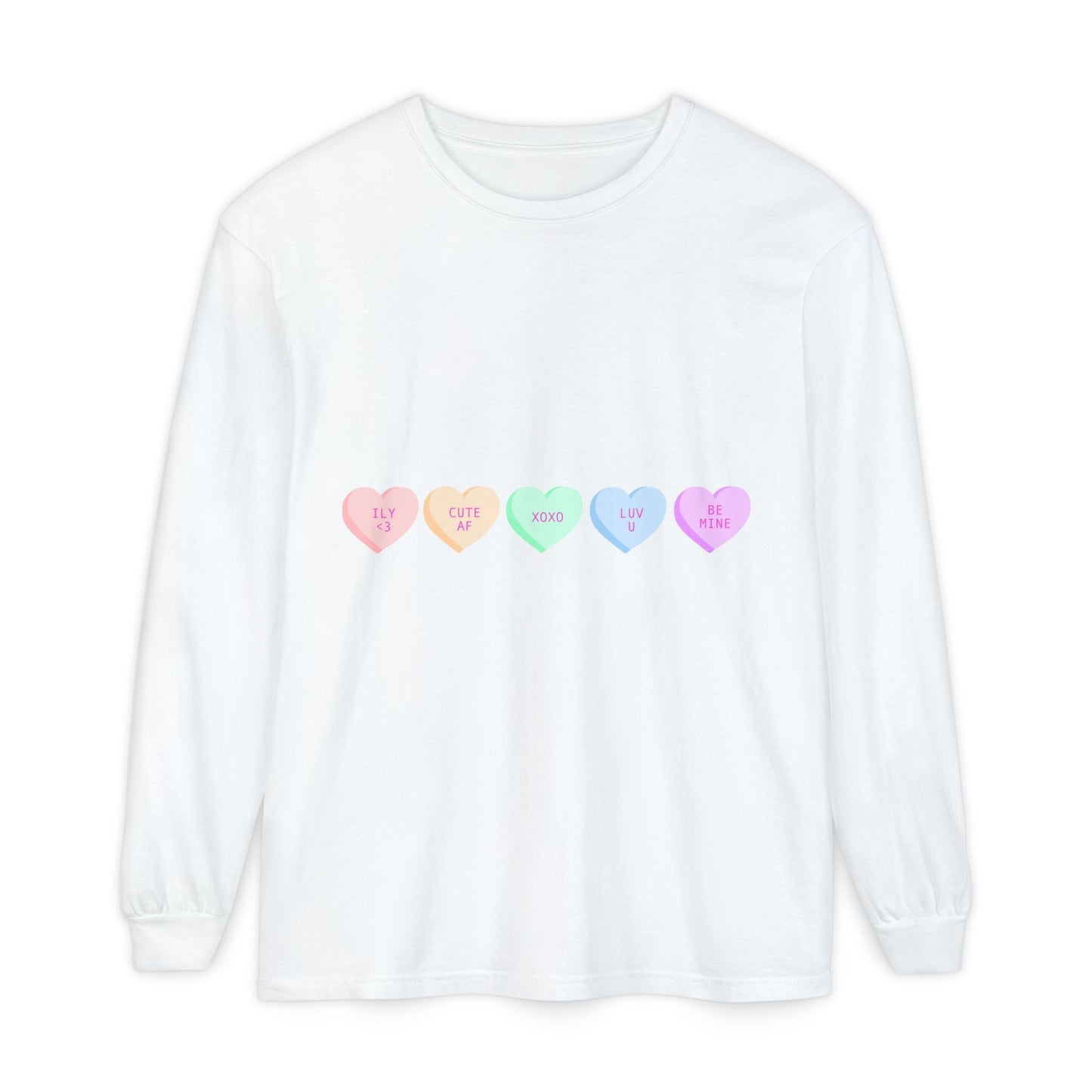 Trendy Long Sleeve Tee with Heart Design and Motivational Back Print, Unisex Gift, Casual Wear, Outfit for All Seasons, Perfect for [...]