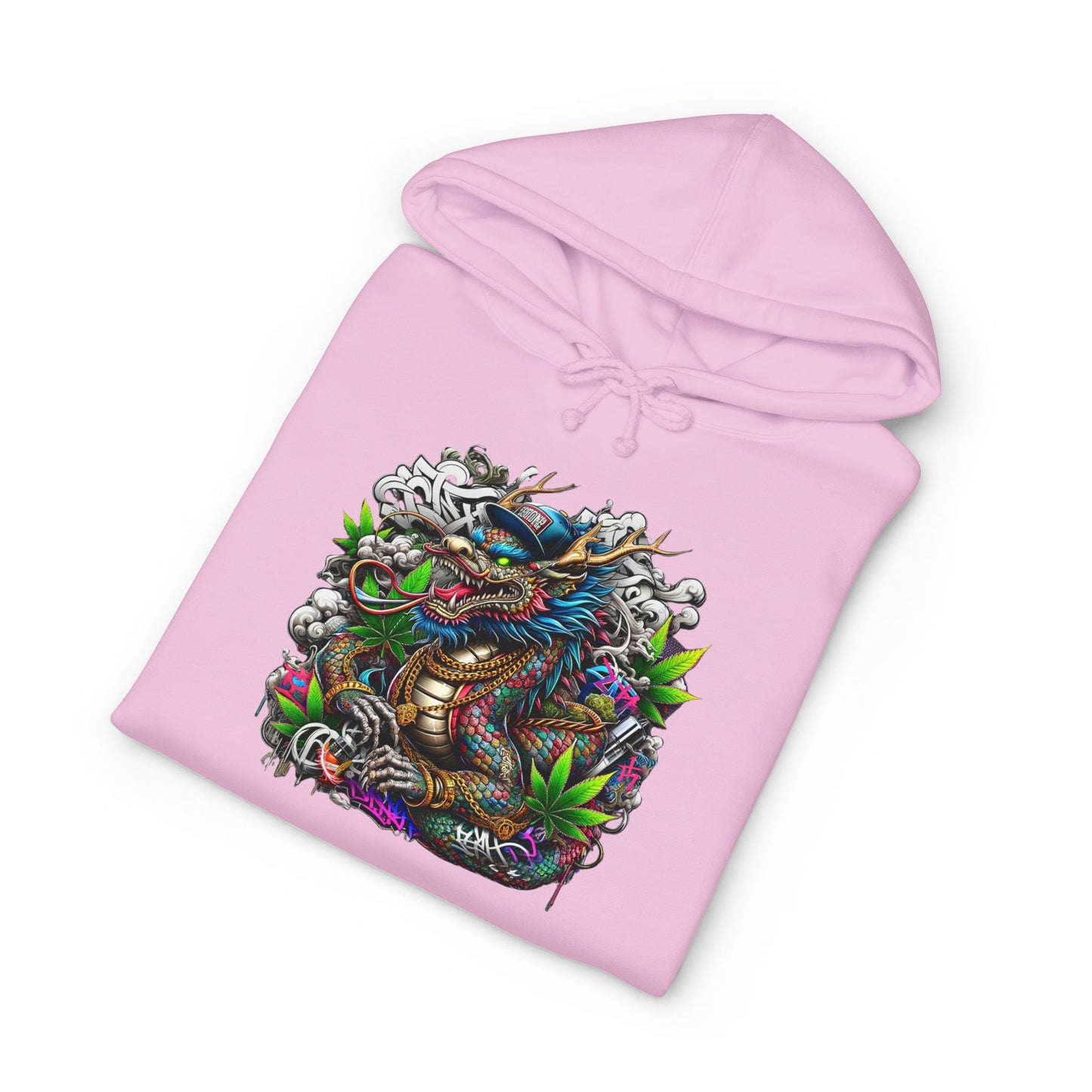 Colorful Dragon Design Unisex Heavyweight Hoodie, Graphic Sweatshirt, Streetwear Fashion, Unique Gift, Cozy Wear