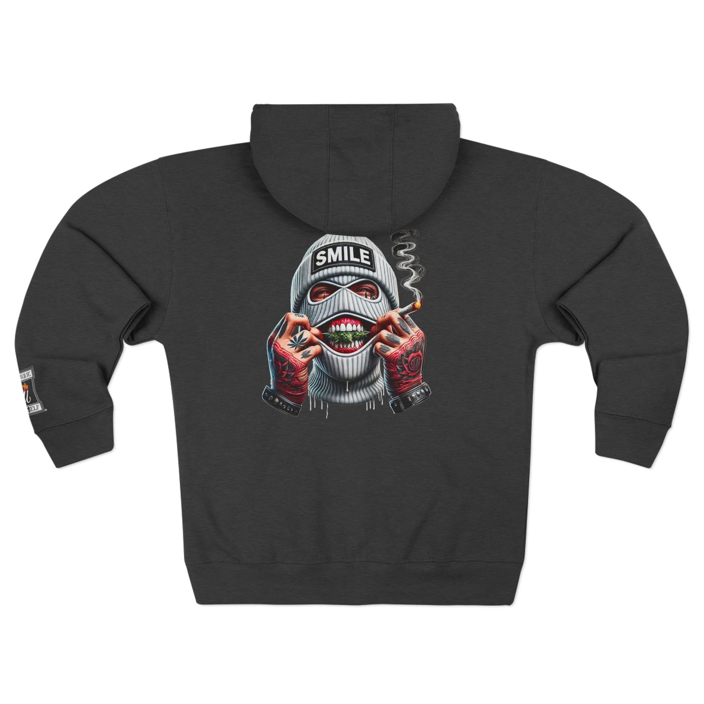 Urban Art Zip Hoodie - Smile Design for Trendsetters