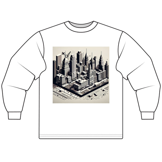 Urban Grit Unisex Long Sleeve T-Shirt, Graphic Tee for City Lovers, Unique Apparel, Gift for Him/Her, Stylish Streetwear