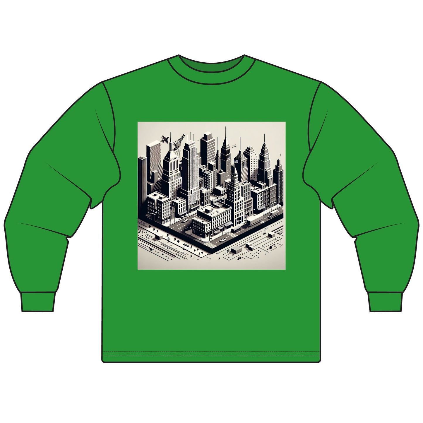 Urban Grit Unisex Long Sleeve T-Shirt, Graphic Tee for City Lovers, Unique Apparel, Gift for Him/Her, Stylish Streetwear
