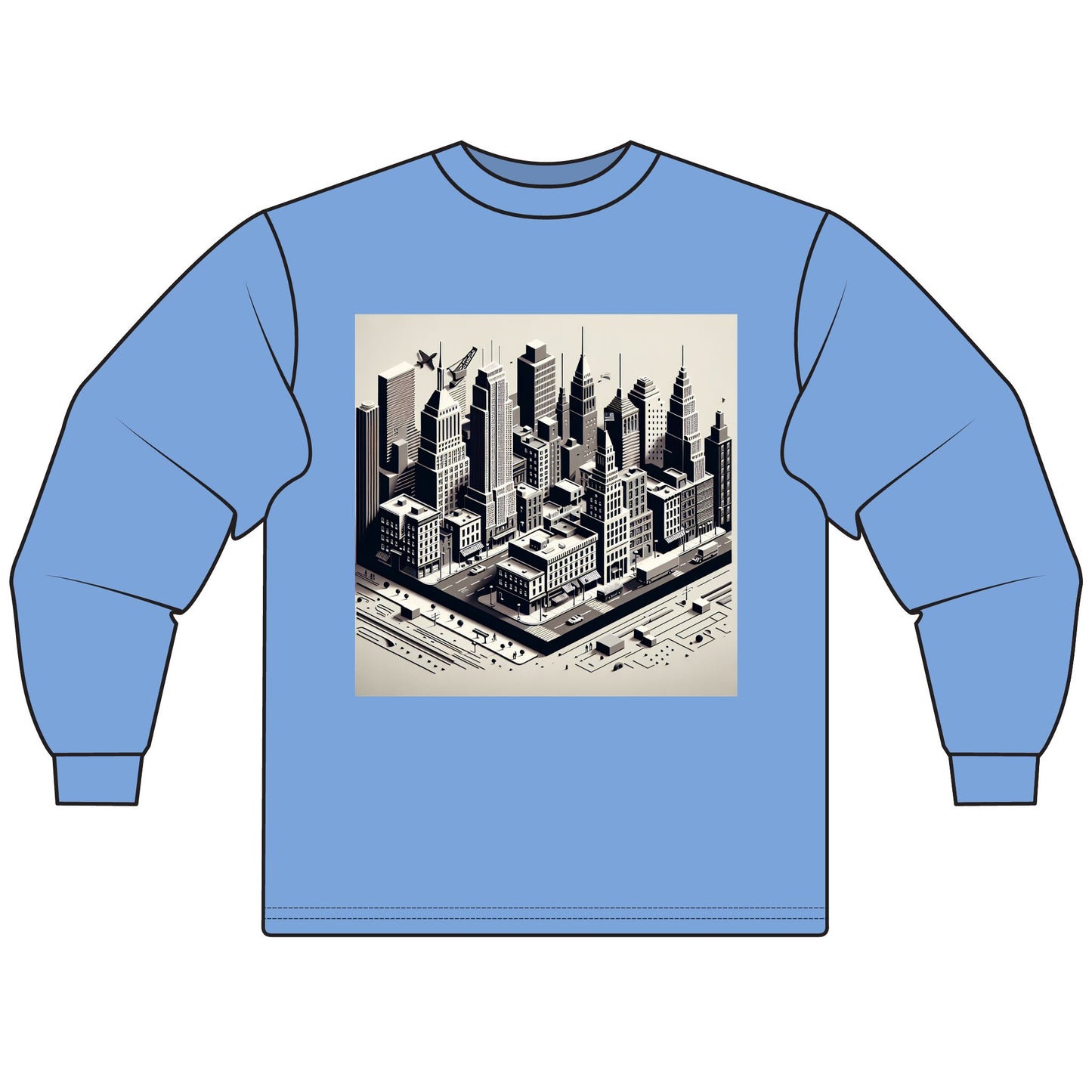 Urban Grit Unisex Long Sleeve T-Shirt, Graphic Tee for City Lovers, Unique Apparel, Gift for Him/Her, Stylish Streetwear