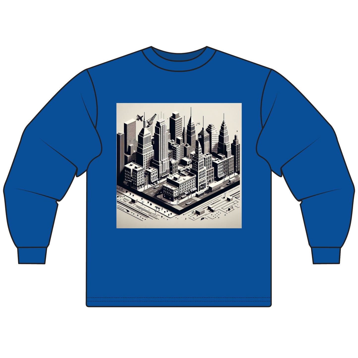 Urban Grit Unisex Long Sleeve T-Shirt, Graphic Tee for City Lovers, Unique Apparel, Gift for Him/Her, Stylish Streetwear
