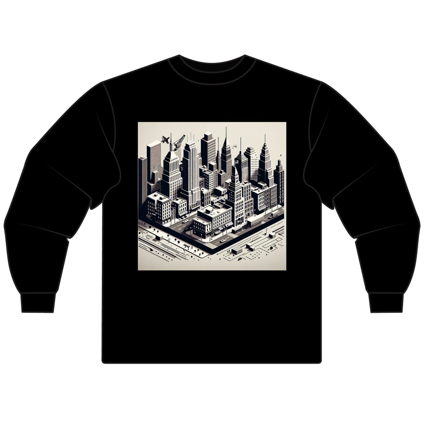 Urban Grit Unisex Long Sleeve T-Shirt, Graphic Tee for City Lovers, Unique Apparel, Gift for Him/Her, Stylish Streetwear