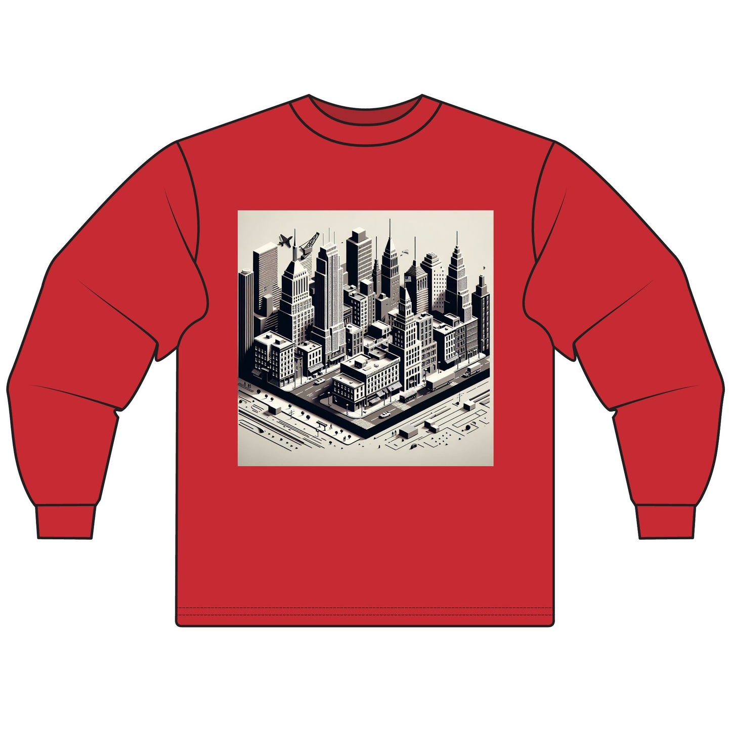 Urban Grit Unisex Long Sleeve T-Shirt, Graphic Tee for City Lovers, Unique Apparel, Gift for Him/Her, Stylish Streetwear