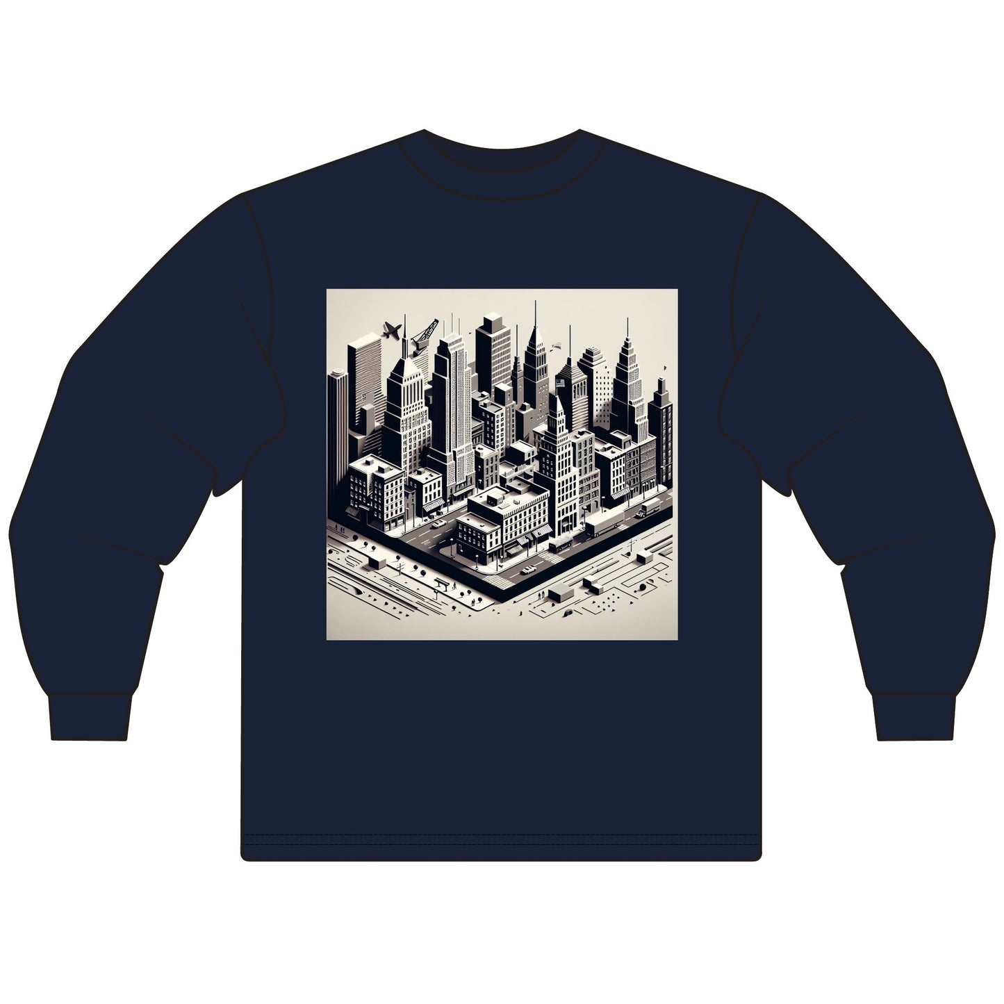 Urban Grit Unisex Long Sleeve T-Shirt, Graphic Tee for City Lovers, Unique Apparel, Gift for Him/Her, Stylish Streetwear