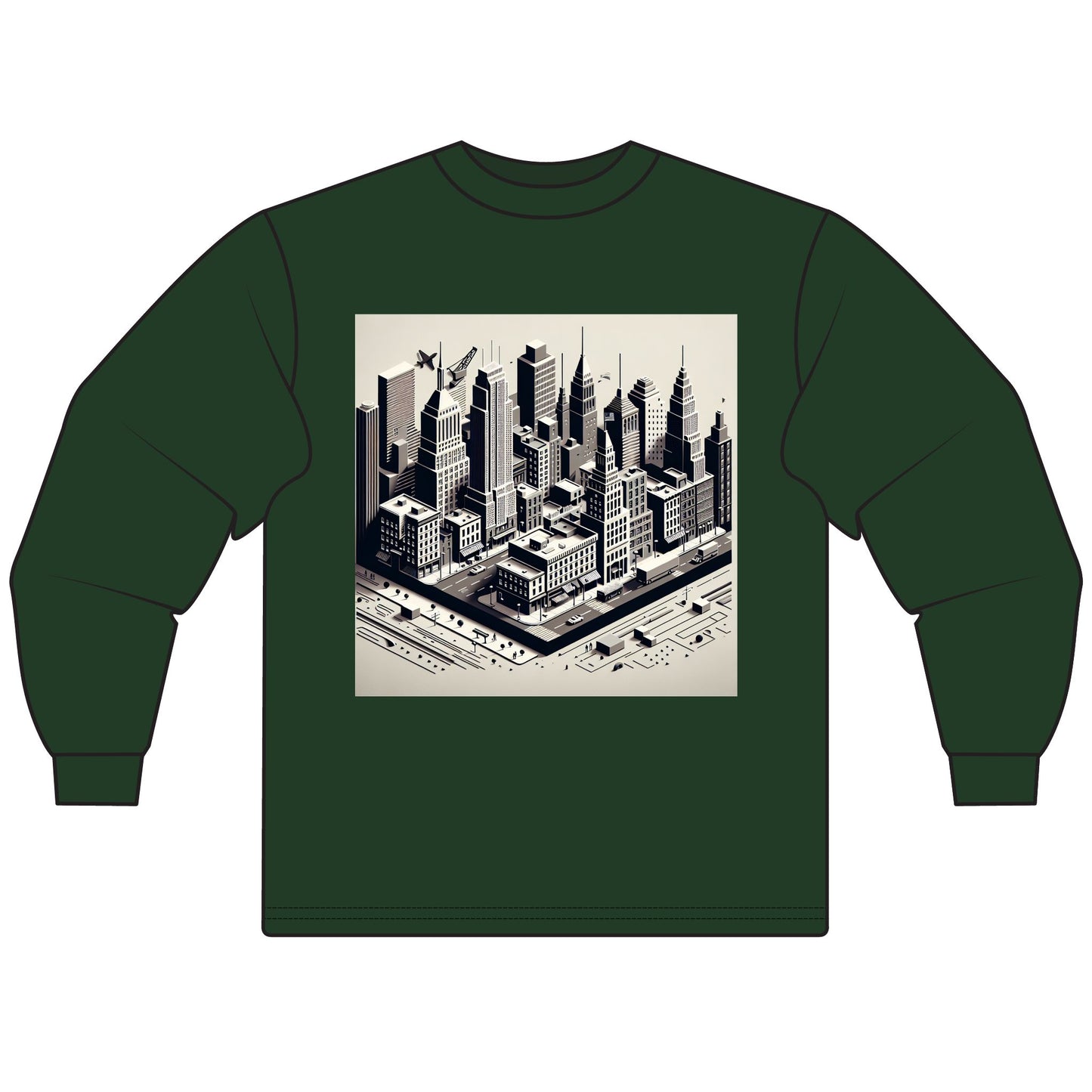 Urban Grit Unisex Long Sleeve T-Shirt, Graphic Tee for City Lovers, Unique Apparel, Gift for Him/Her, Stylish Streetwear