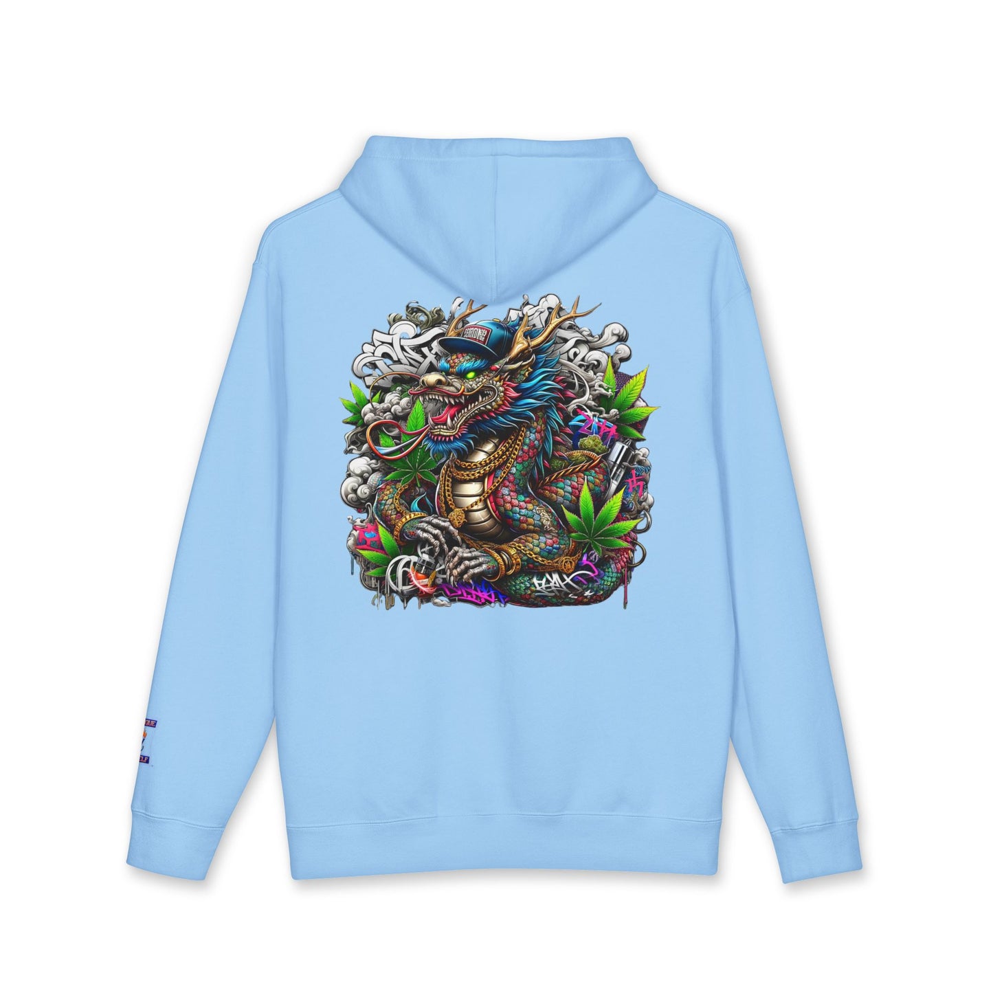 Colorful Dragon Design Unisex Heavyweight Hoodie, Graphic Sweatshirt, Streetwear Fashion, Unique Gift, Cozy Wear