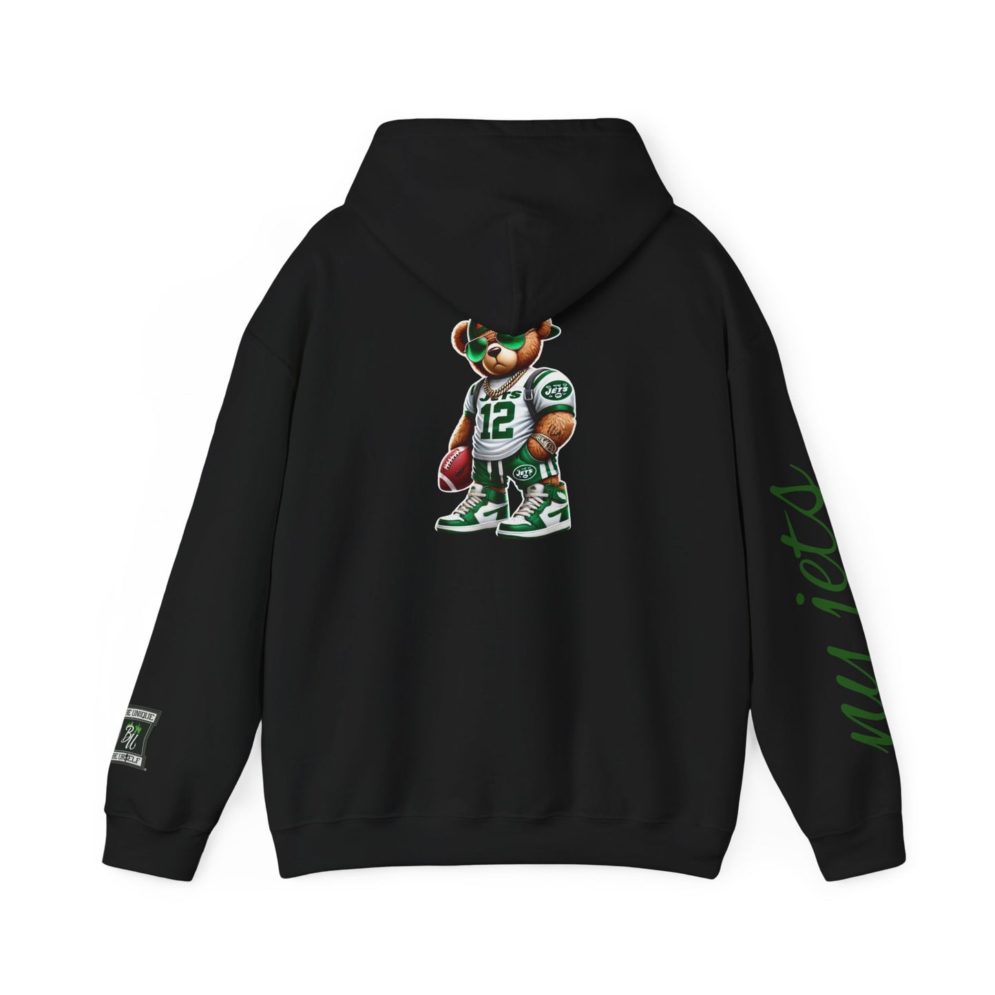 Bear Mascot Football Hoodie — Number 12 Team Spirit Pullover