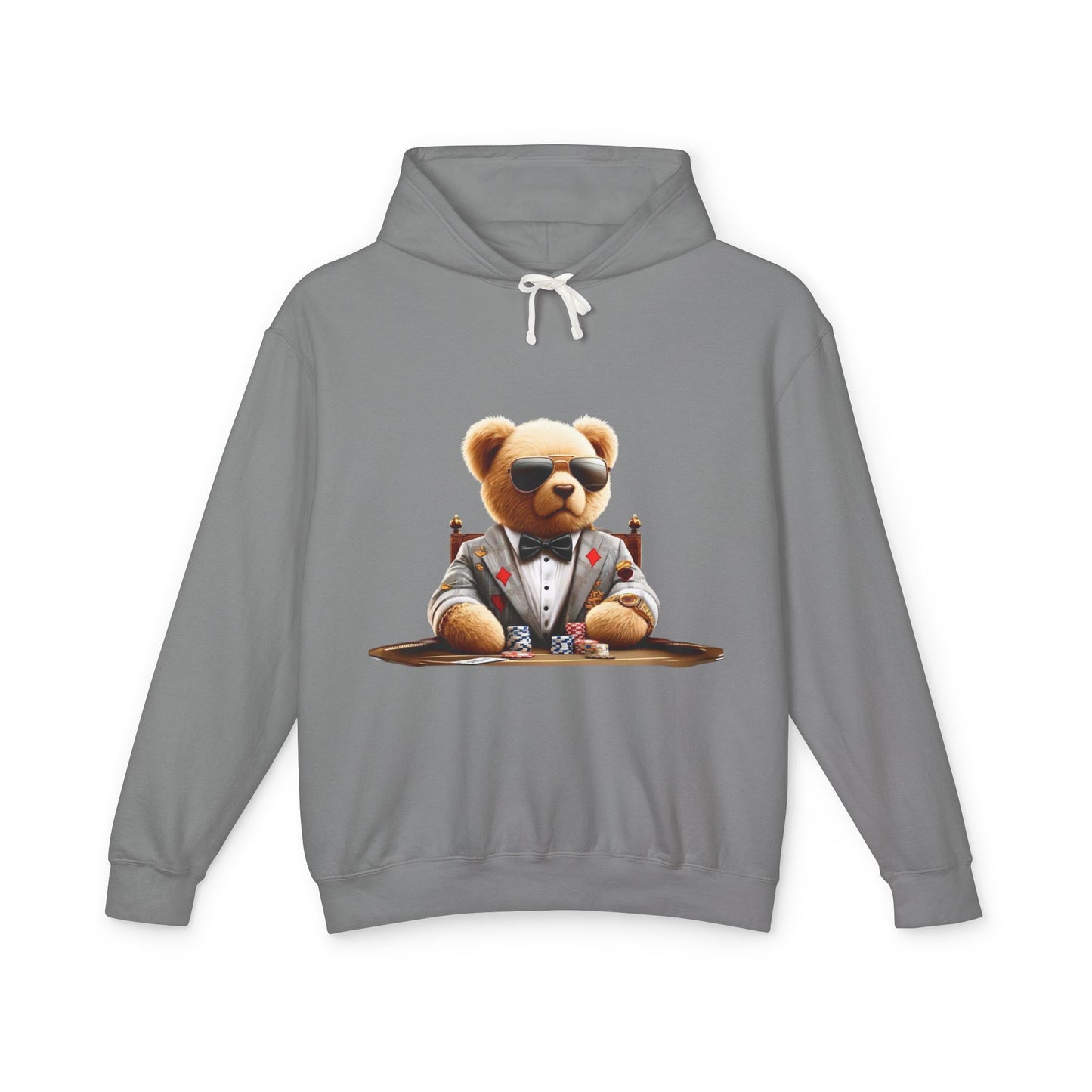 Cool Bear Poker Unisex Lightweight Hoodie