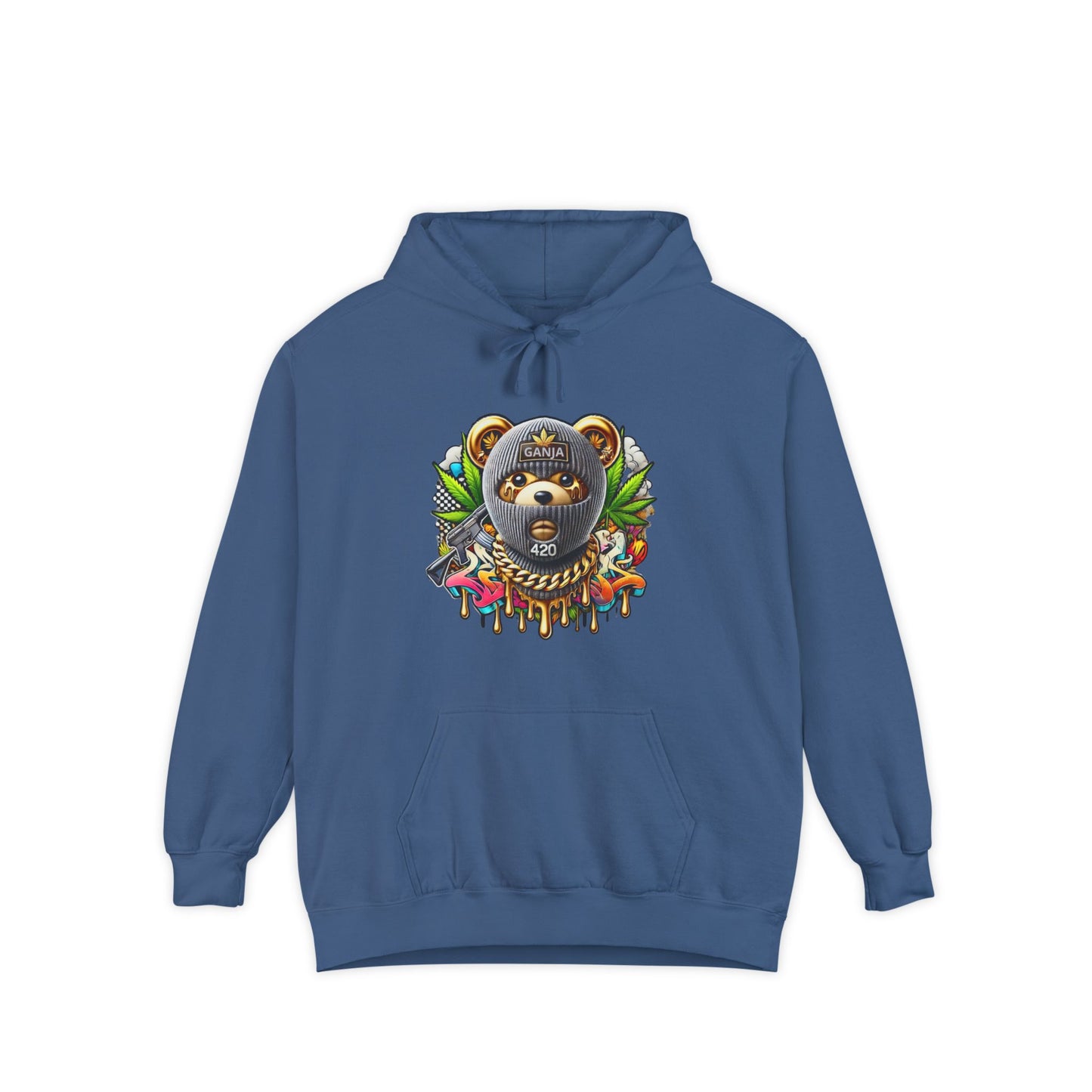 Artistic Bear Hoodie, Unisex Pullover, Unique Graphic Sweatshirt, Cozy Gift for Nature Lovers, Trendy Streetwear
