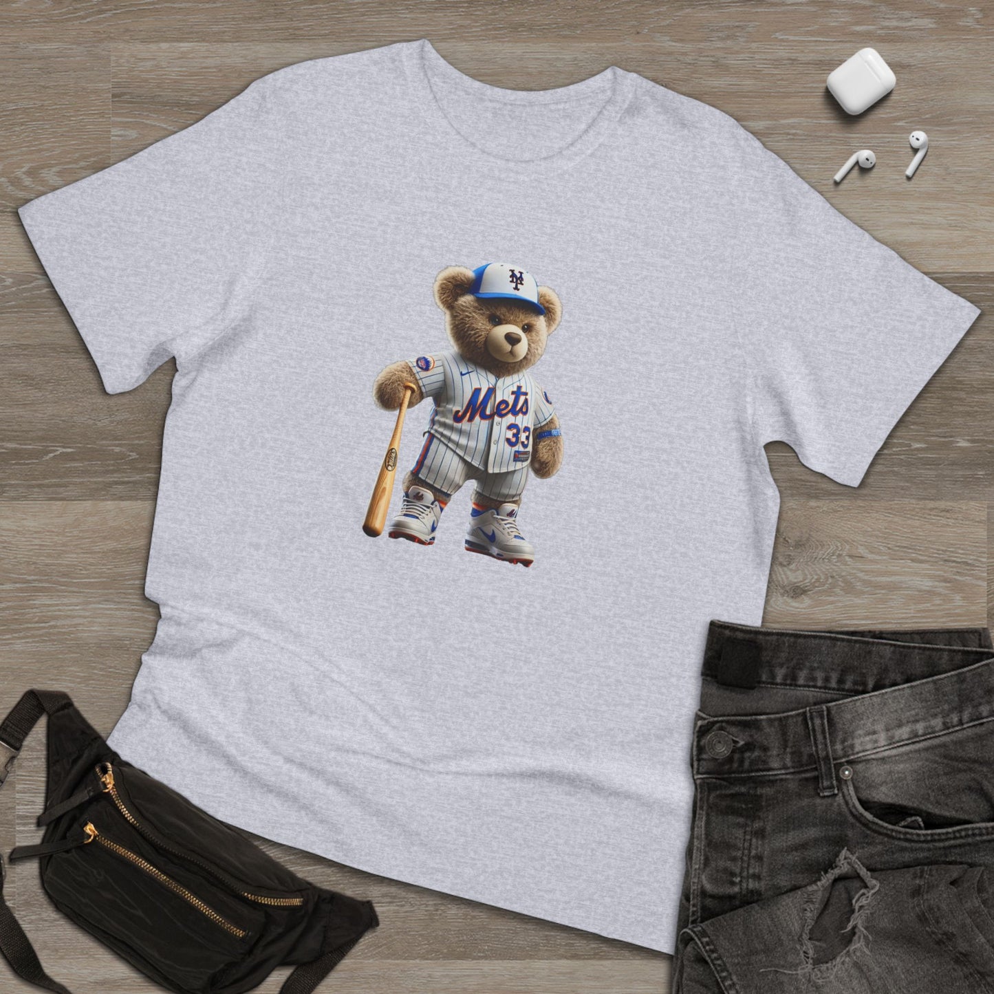 Unisex Bear Baseball T-Shirt, Cute Animal Tee, Gift for Sports Fans, Casual Wear, Soft Cotton Top
