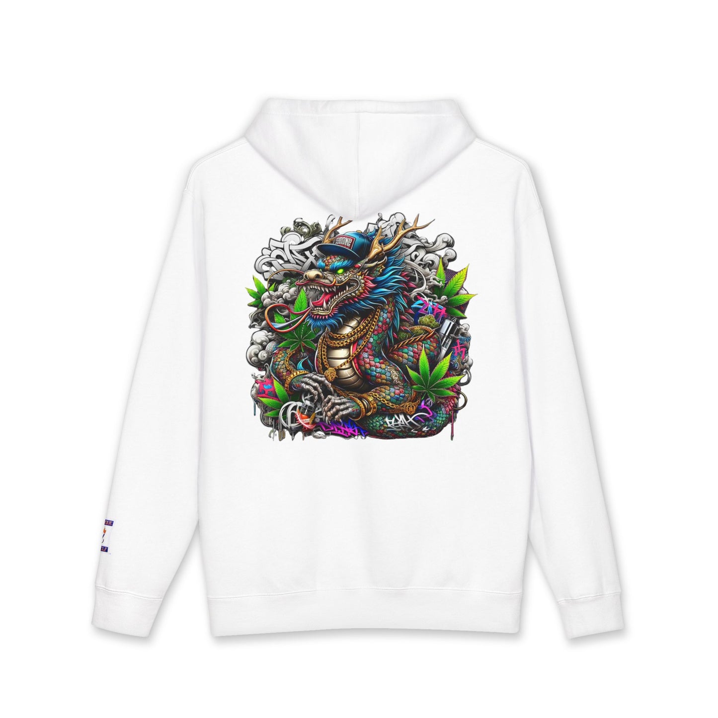 Colorful Dragon Design Unisex Heavyweight Hoodie, Graphic Sweatshirt, Streetwear Fashion, Unique Gift, Cozy Wear