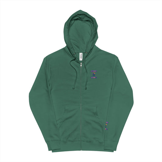 Trendy Unisex Fleece Zip Up Hoodie with Cool Bear Design, Casual Wear, Gift for Friends, Cozy Outfit, Streetwear Fashion