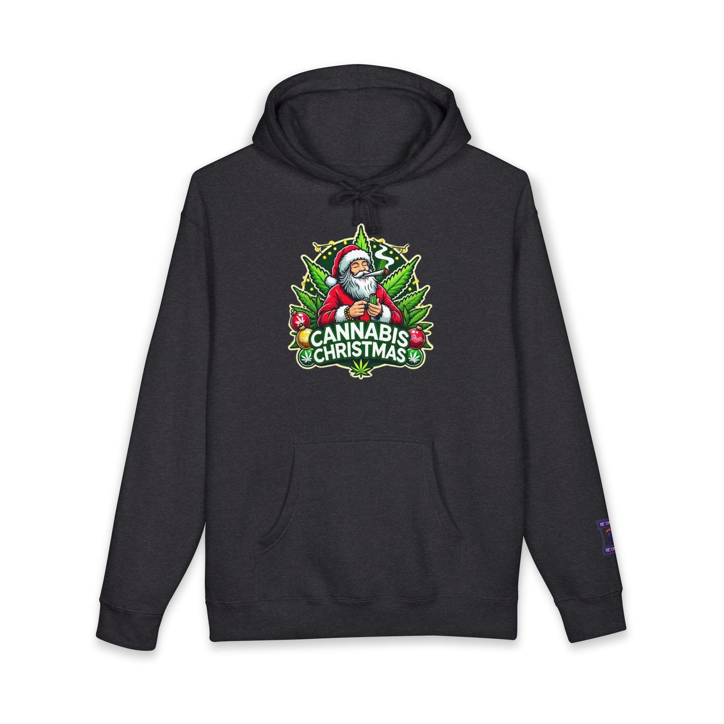 Cannabis Christmas Hoodie, Fun Holiday Apparel, Unisex Sweatshirt, Unique Gift for Cannabis Lovers, Festive Streetwear