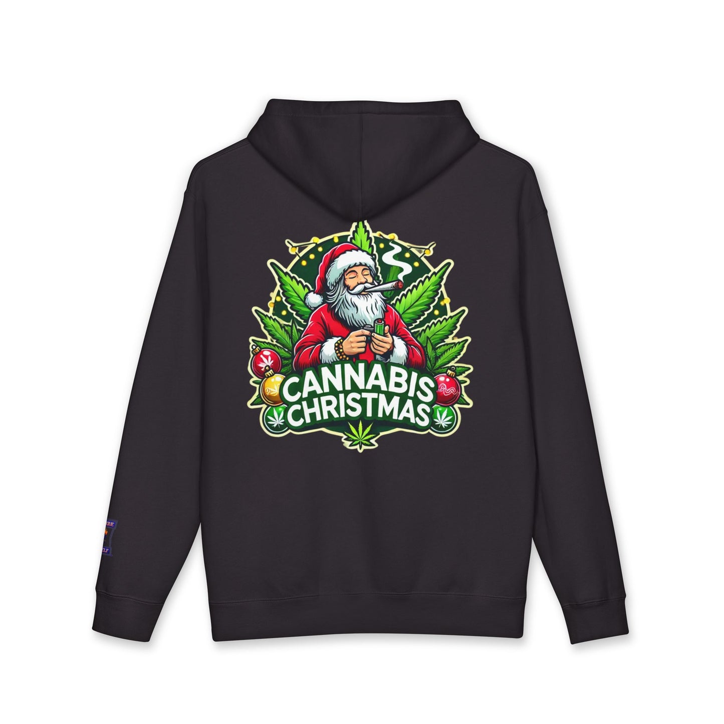 Cannabis Christmas Hoodie, Fun Holiday Apparel, Unisex Sweatshirt, Unique Gift for Cannabis Lovers, Festive Streetwear