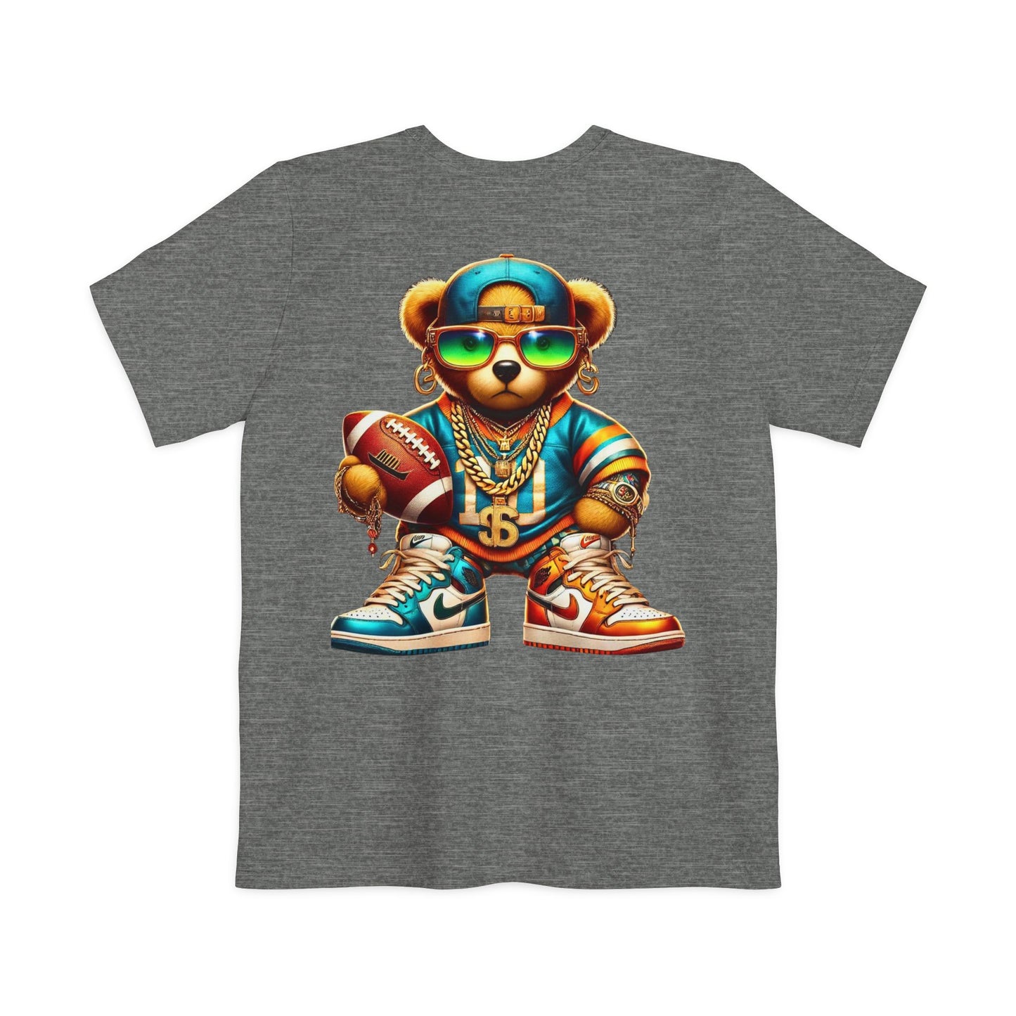 Trendy Hip-Hop Bear Pocket T-Shirt | Unisex Streetwear Tee | Cool Graphic Tee for Sports Lovers | Gift for Teens & Athletes