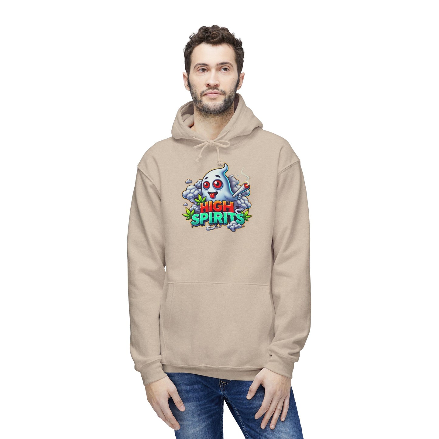 Unisex Hooded Sweatshirt - Halloween Ghost Design, Cozy Gift for Fall, Party Wear, Spooky Season, Casual Comfort