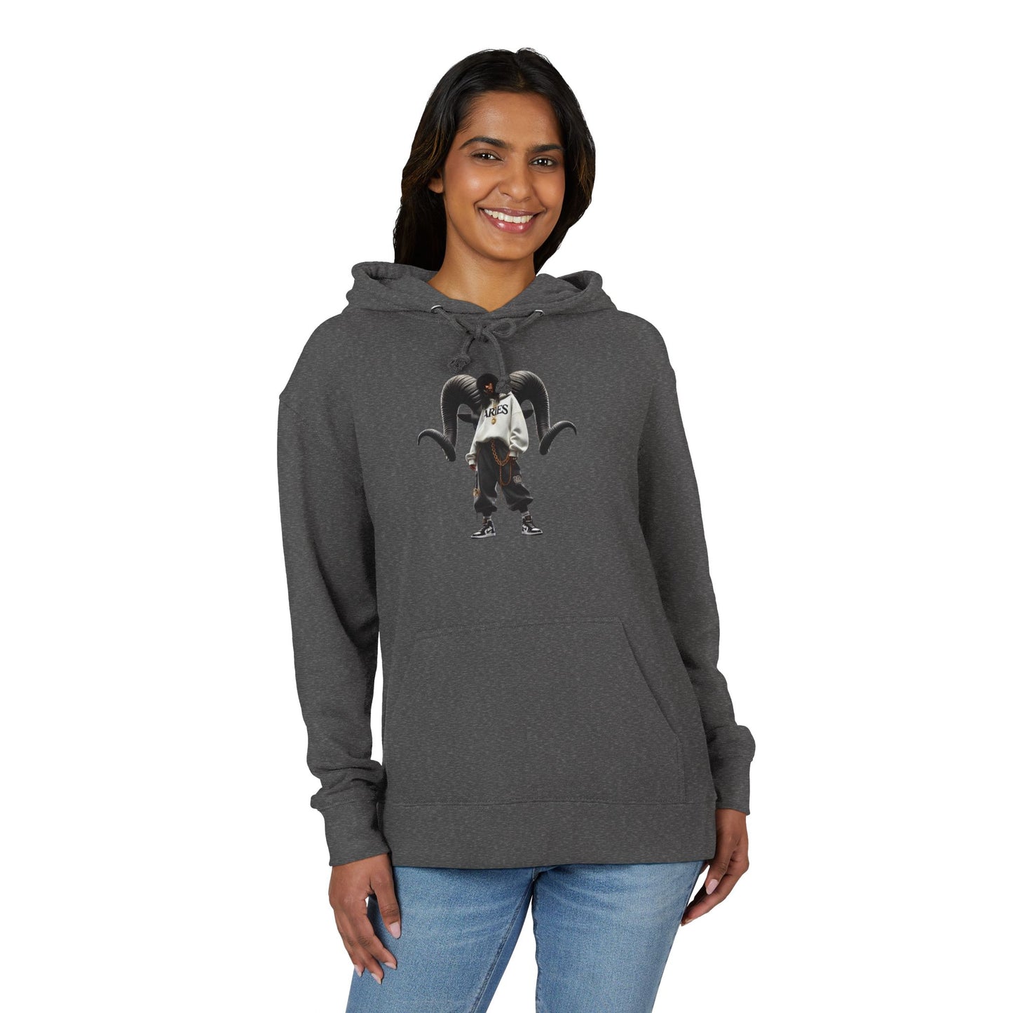 Gothic Angel Unisex French Terry Hoodie - Cozy Black Sweatshirt for Stylish Comfort, Streetwear, Unique Gift, Casual Wear, Everyday Fashion