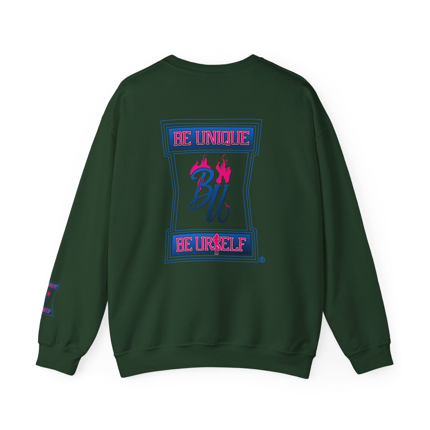 Skull Graffiti Crewneck Sweatshirt — "Be Unique Be Urself" Streetwear