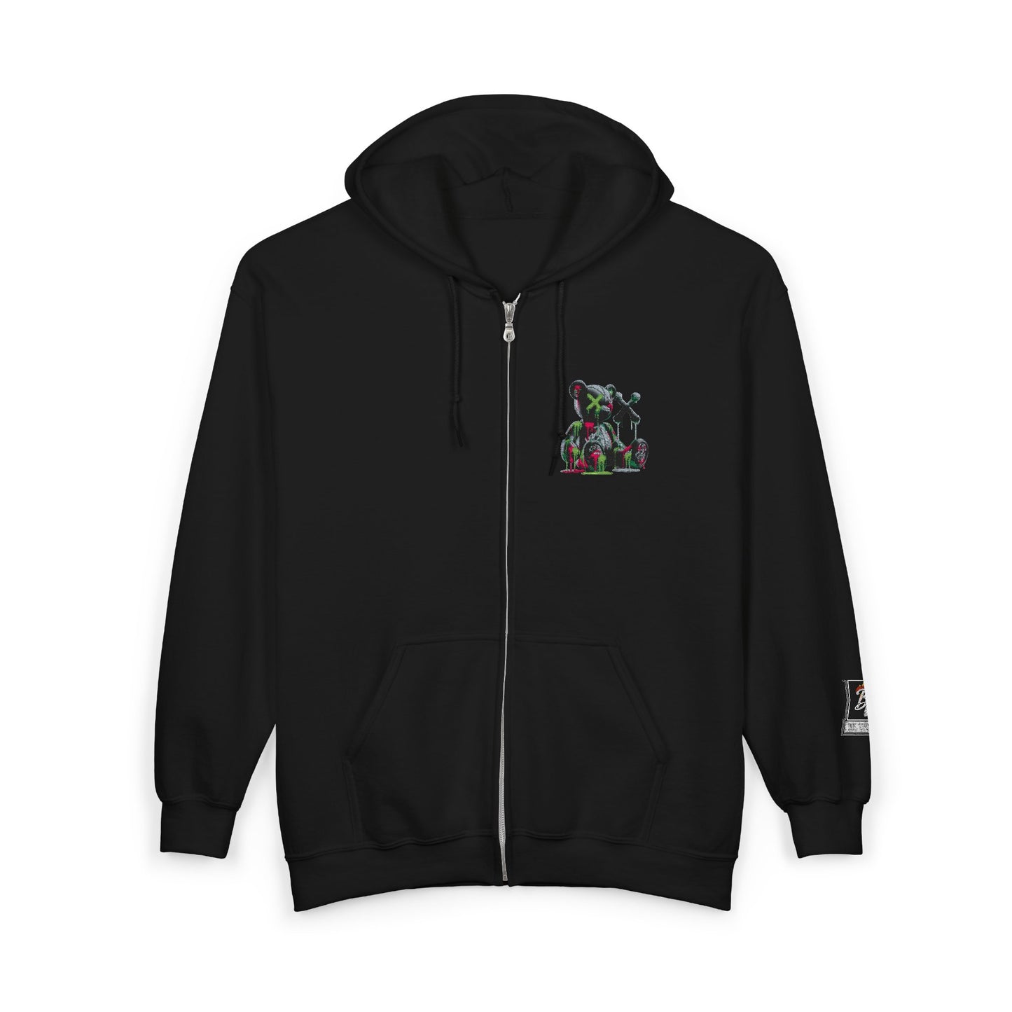 Cool Bear Graphic Unisex Zip Hoodie, Cozy Hoodie for Teens, Casual Wear, Street Style, Perfect Gift for Friends