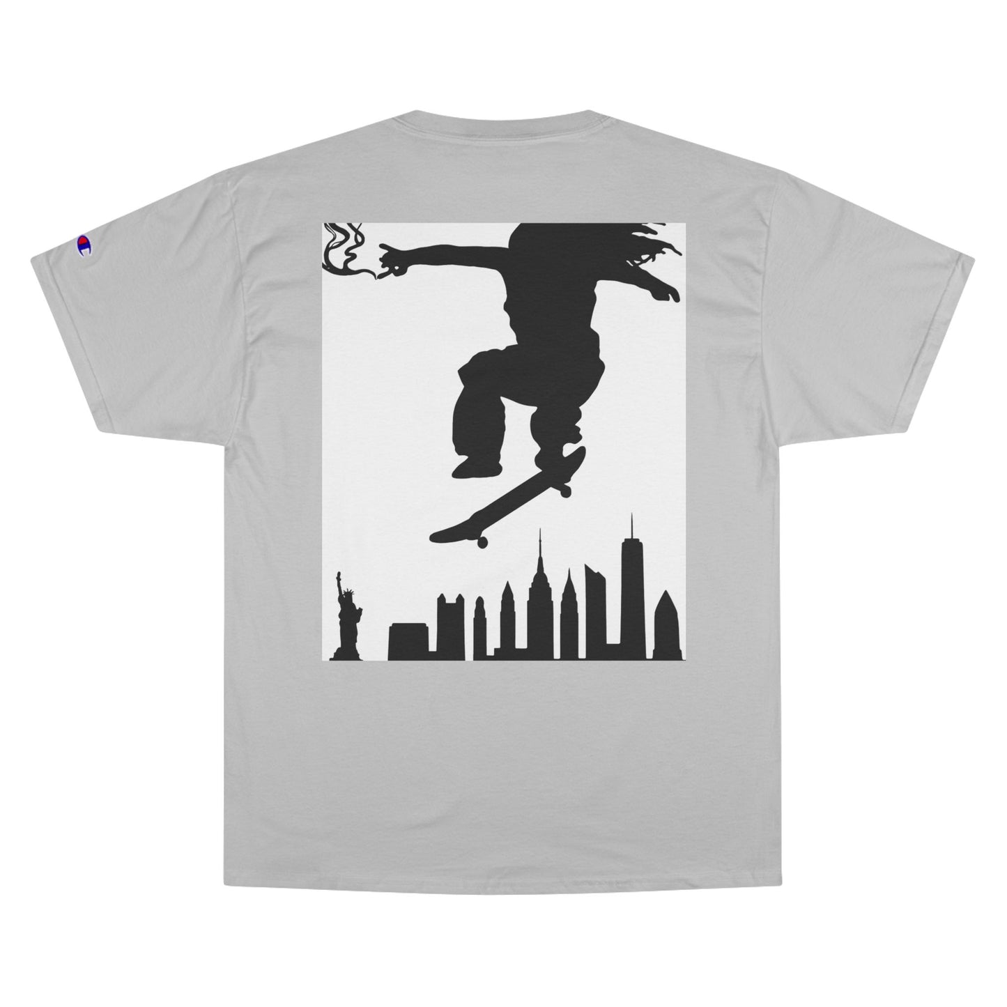 Skateboarder Skyline T-Shirt — Champion Logo Street Skate Tee
