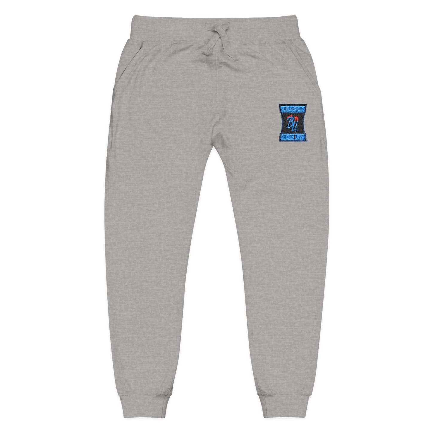 Embroidered Hourglass Joggers — Cozy Coral Fleece Sweatpants