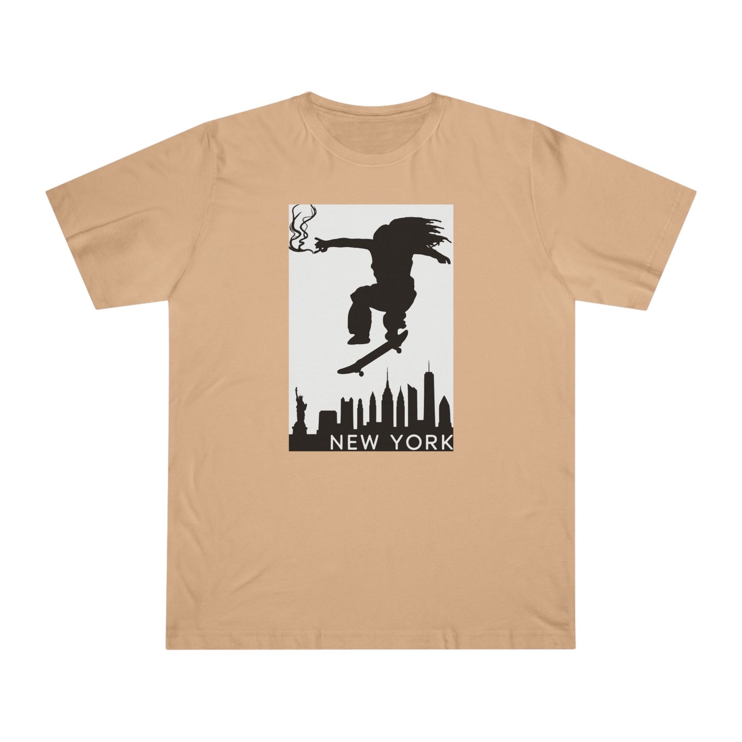 New York City Skater T-shirt, Urban Style Tee, Streetwear Shirt, Skateboarder Apparel, NYC Vibes Fashion