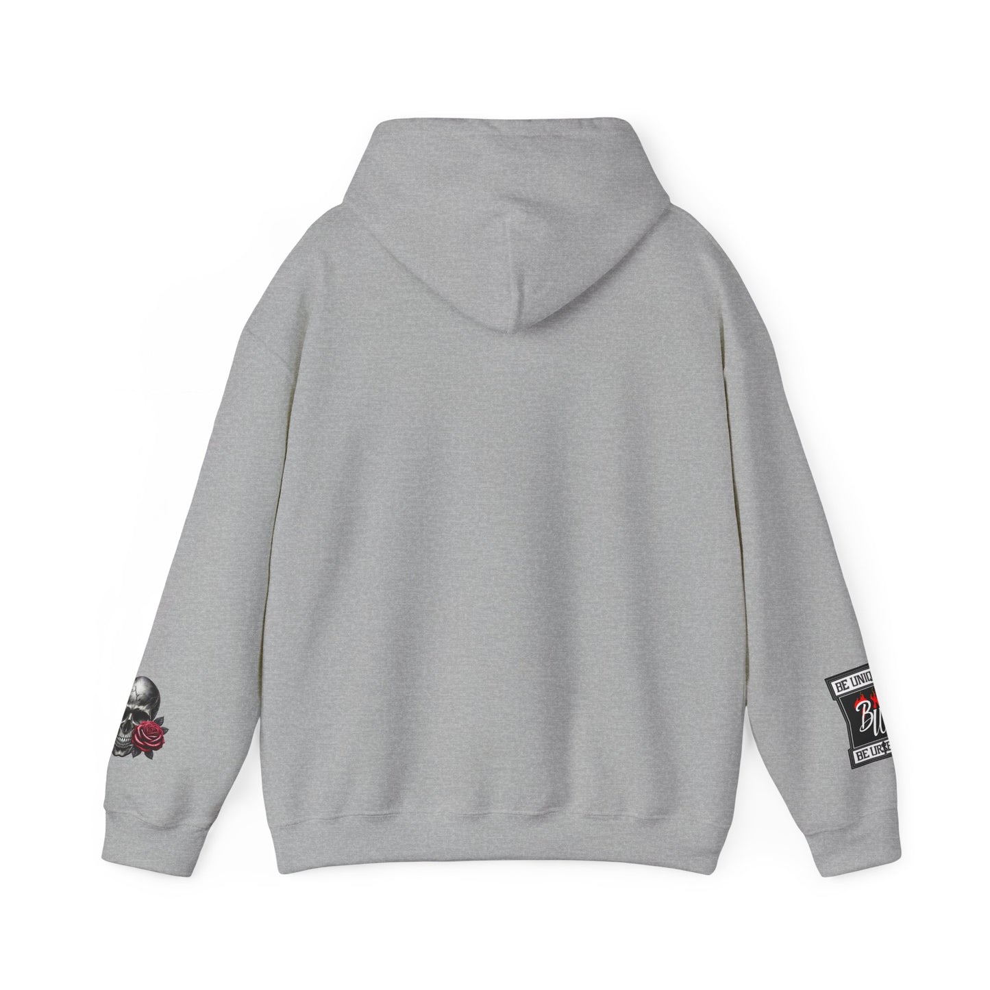 Skull & Rose Hoodie — Vintage Tattoo Sleeve Graphic Hooded Sweatshirt