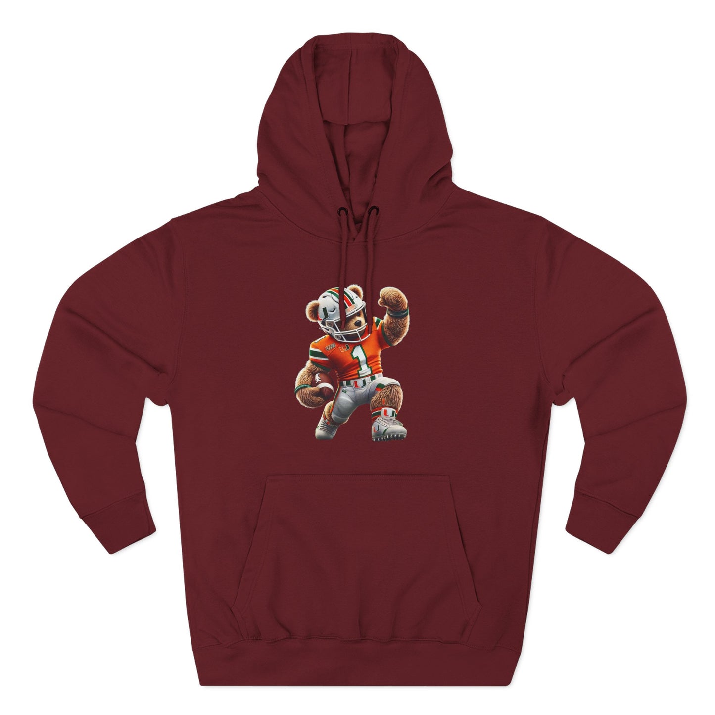 Sporty Three-Panel Fleece Hoodie, Unique Hooded Sweatshirt, Casual Fall Wear, Gift for Sports Fans, Comfortable Activewear
