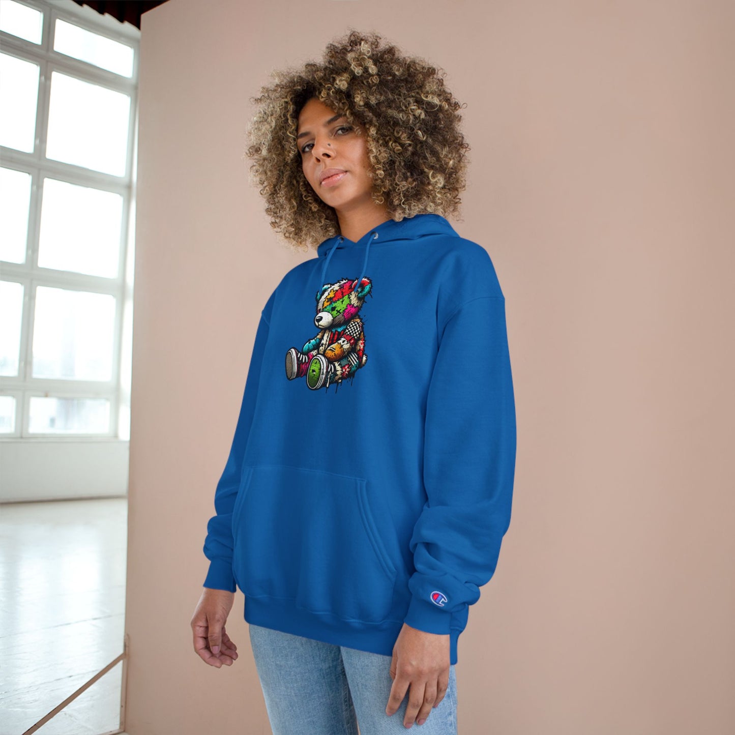 Whimsical Bear Graphic Hoodie - Be Unique, Be Yourself